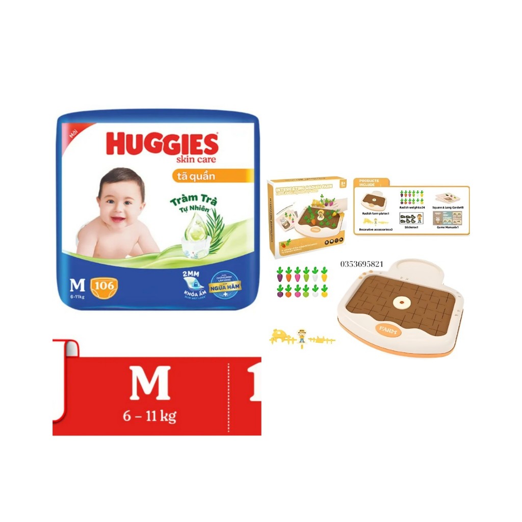 Tã quần Huggies Skincare Mega Jumbo M106/L96+8/XL84+4/XXL76+4