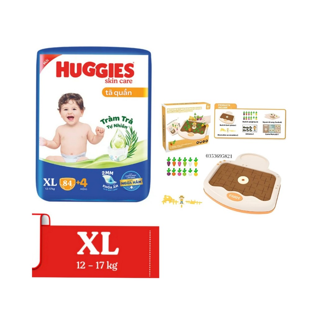 Tã quần Huggies Skincare Mega Jumbo M106/L96+8/XL84+4/XXL76+4