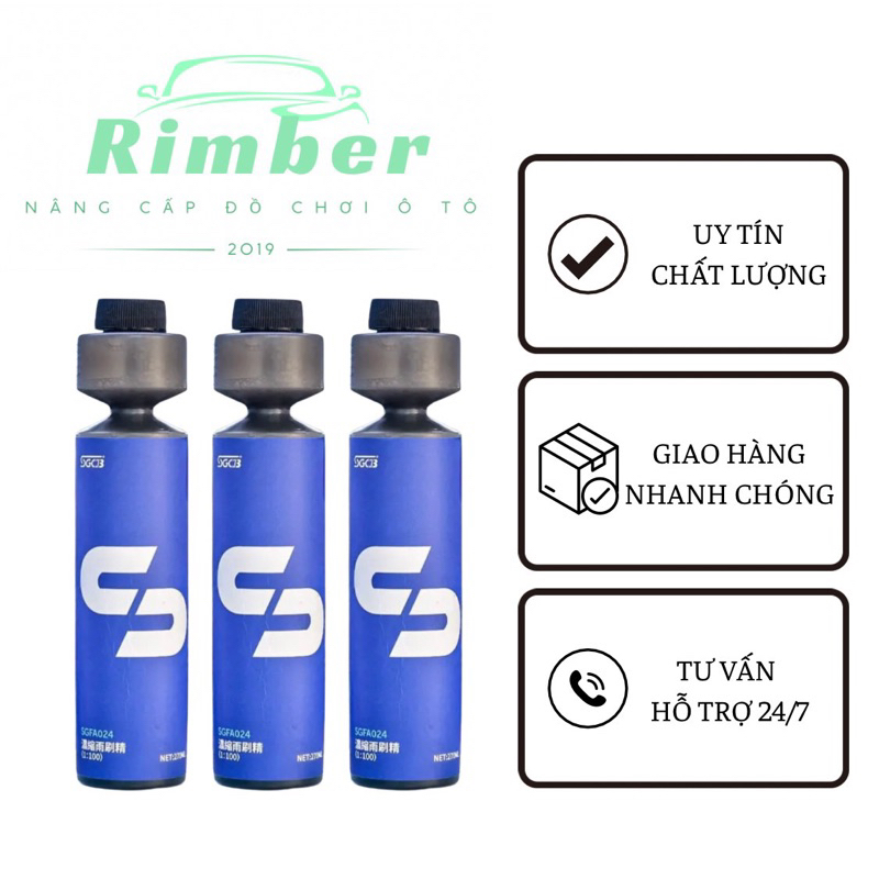 Nước rửa kính SGCB 270ml làm sạch , tạo bóng kính chắn gió cho xe ô tô