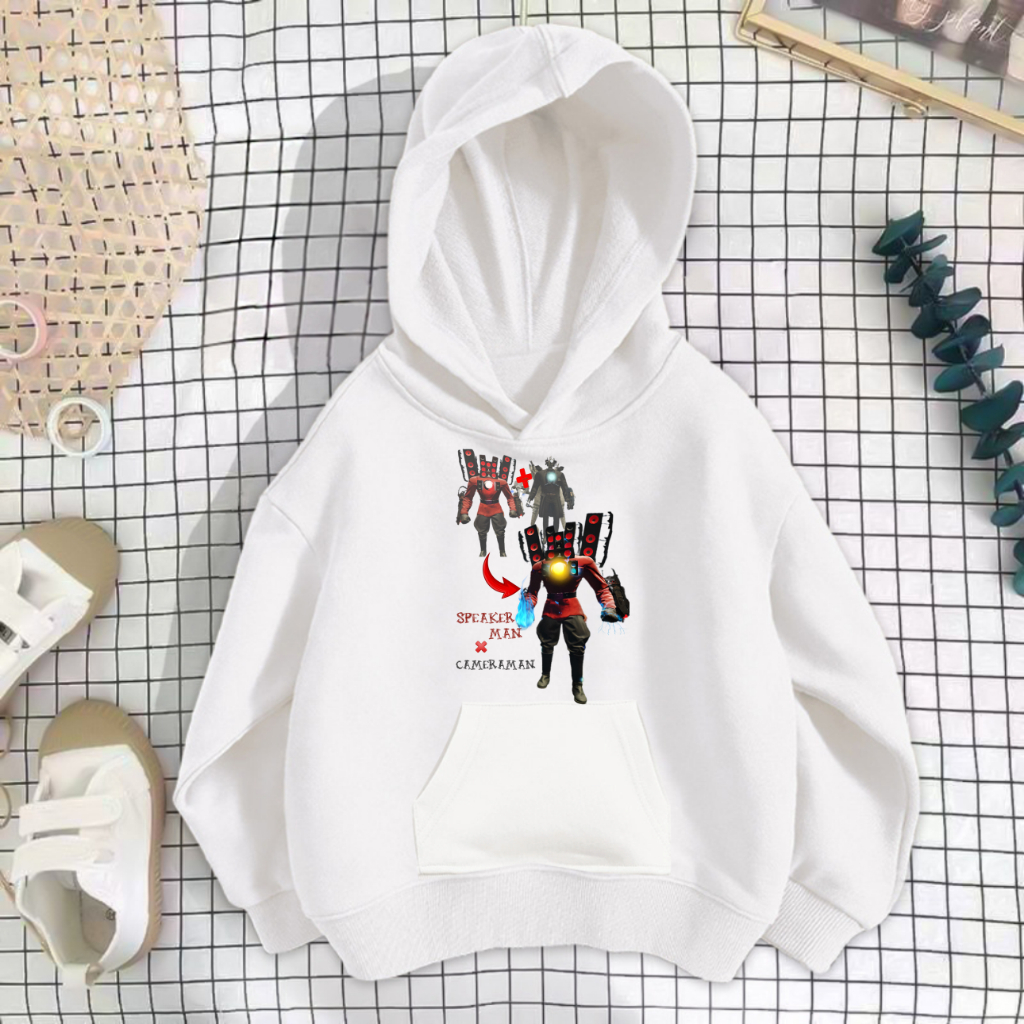 Mẫu áo Khoác HUẾ - Áo Hoodie nỉ in hình Titan Speakerman TV man Skibidi Toilet cho bé