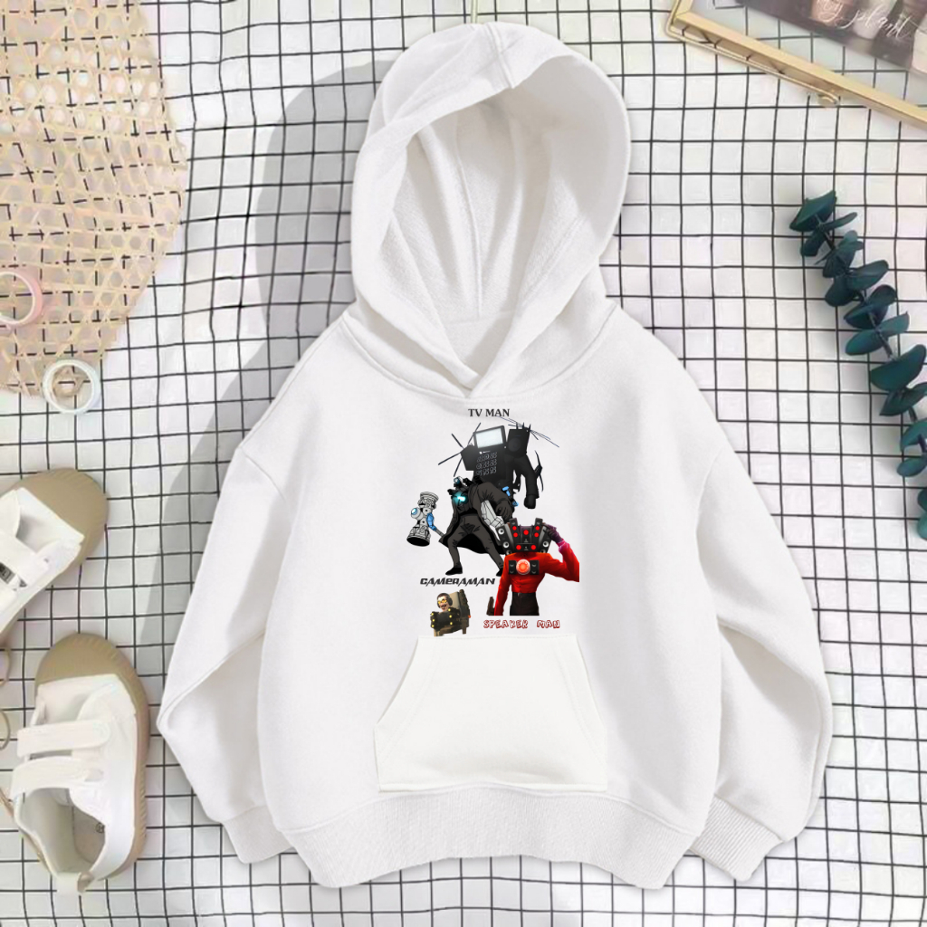 Mẫu áo Khoác HUẾ - Áo Hoodie nỉ in hình Titan Speakerman TV man Skibidi Toilet cho bé