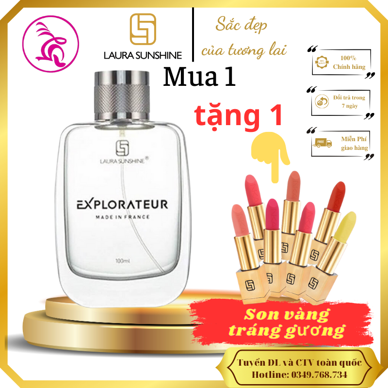 Nước Hoa Laura Sunshine Nhật Kim Anh cho Nam Explorateur Laura Paris No4 100ml