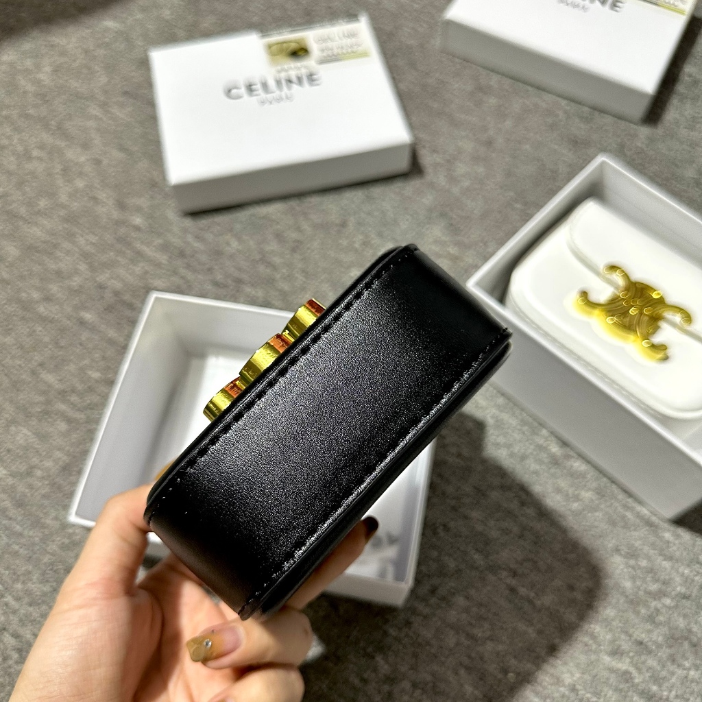 Túi xách nữ, túi cê lin mini size 13 da sần full box hàng QC loại 1 - ZeniStore