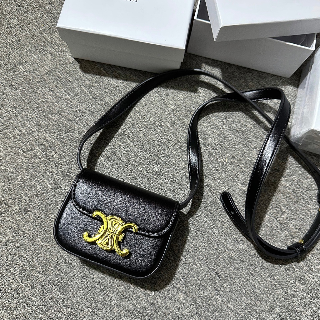 Túi xách nữ, túi cê lin mini size 13 da sần full box hàng QC loại 1 - ZeniStore