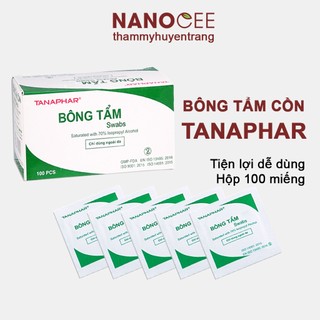 Bông tẩm cồn sát khuẩn 100 miếng, bông tẩm cồn y tế tiệt trùng sát trùng, cồn khô