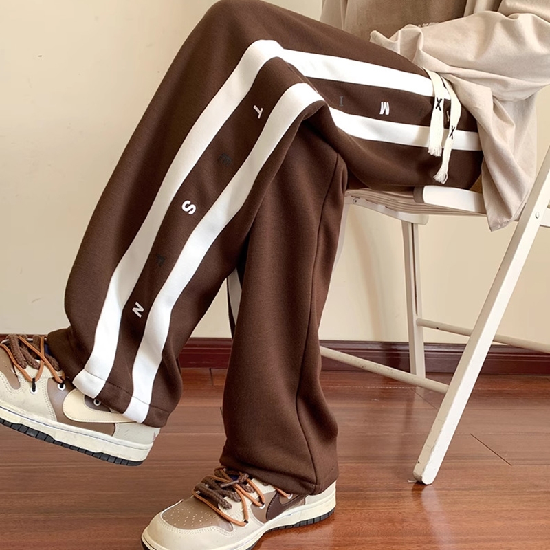 Quần Dài Nam Ống Suông Rộng Dây Rút Phối Kẻ Sọc In Chữ Hai Bên Thể Thao Thời Trang Zenkonu QUAN NAM 150