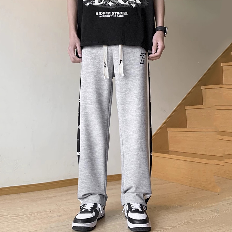 Quần Dài Nam Ống Suông Rộng Dây Rút Phối Kẻ Sọc In Chữ Hai Bên Thể Thao Thời Trang Zenkonu QUAN NAM 150V2