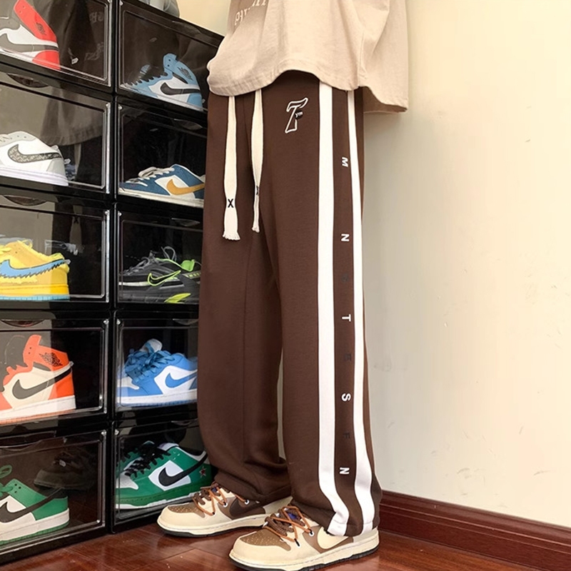 Quần Dài Nam Ống Suông Rộng Dây Rút Phối Kẻ Sọc In Chữ Hai Bên Thể Thao Thời Trang Zenkonu QUAN NAM 150V2