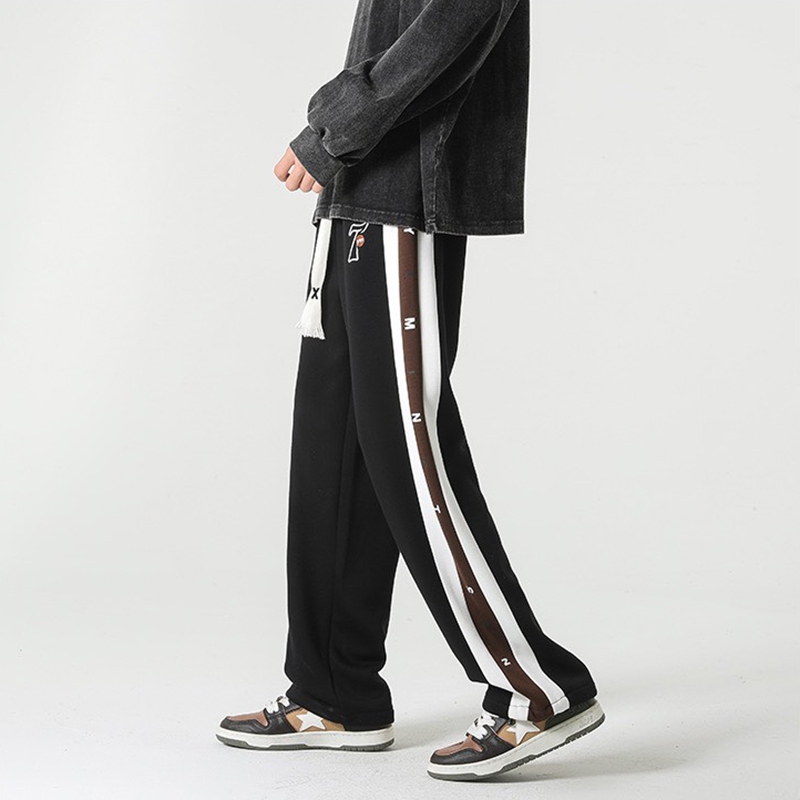 Quần Dài Nam Ống Suông Rộng Dây Rút Phối Kẻ Sọc In Chữ Hai Bên Thể Thao Thời Trang Zenkonu QUAN NAM 150V1
