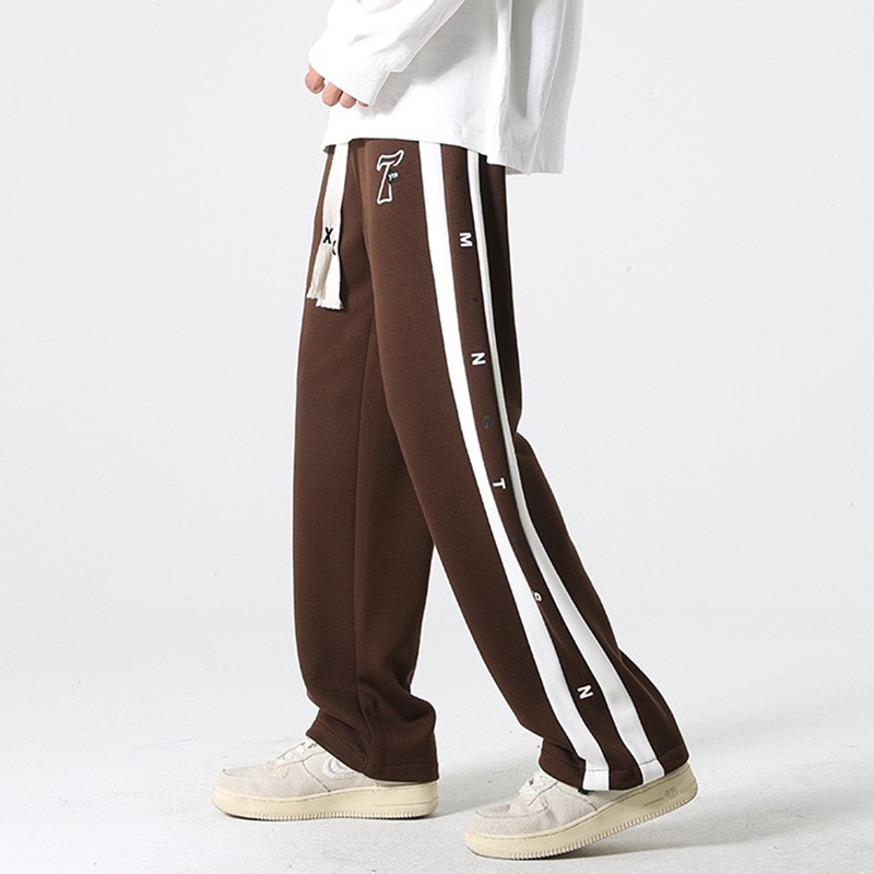 Quần Dài Nam Ống Suông Rộng Dây Rút Phối Kẻ Sọc In Chữ Hai Bên Thể Thao Thời Trang Zenkonu QUAN NAM 150V1