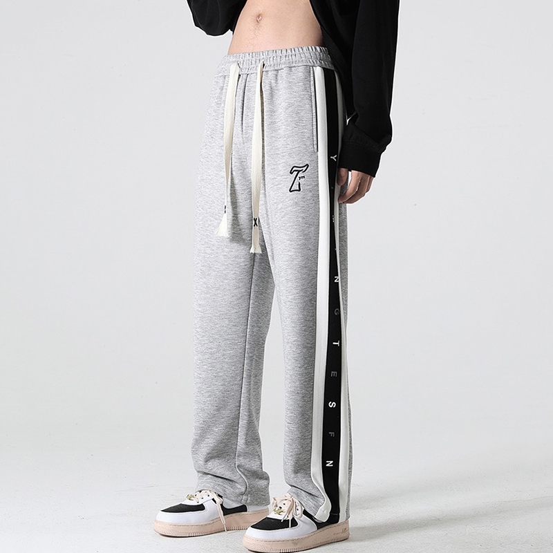 Quần Dài Nam Ống Suông Rộng Dây Rút Phối Kẻ Sọc In Chữ Hai Bên Thể Thao Thời Trang Zenkonu QUAN NAM 150V1