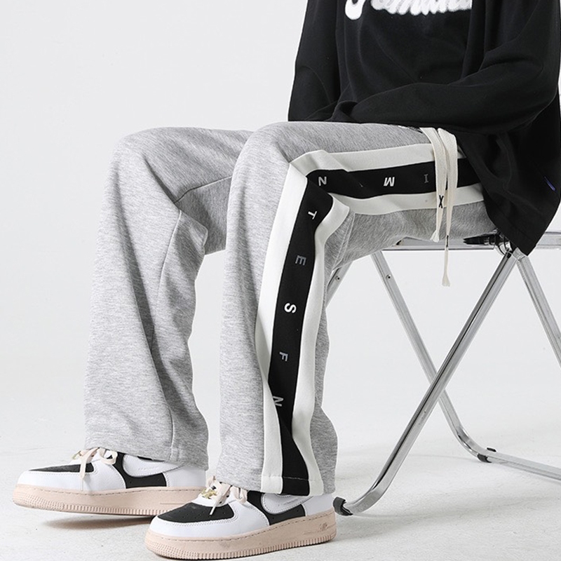 Quần Dài Nam Ống Suông Rộng Dây Rút Phối Kẻ Sọc In Chữ Hai Bên Thể Thao Thời Trang Zenkonu QUAN NAM 150V1