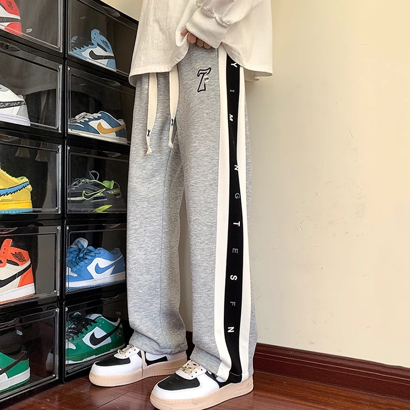 Quần Dài Nam Ống Suông Rộng Dây Rút Phối Kẻ Sọc In Chữ Hai Bên Thể Thao Thời Trang Zenkonu QUAN NAM 150