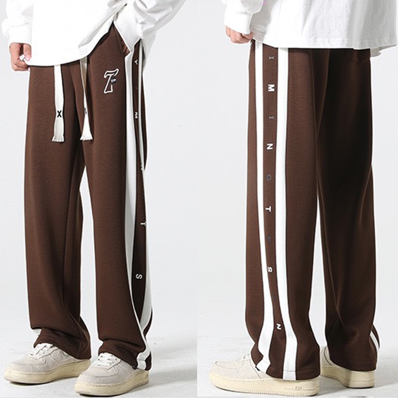 Quần Dài Nam Ống Suông Rộng Dây Rút Phối Kẻ Sọc In Chữ Hai Bên Thể Thao Thời Trang Zenkonu QUAN NAM 150V1