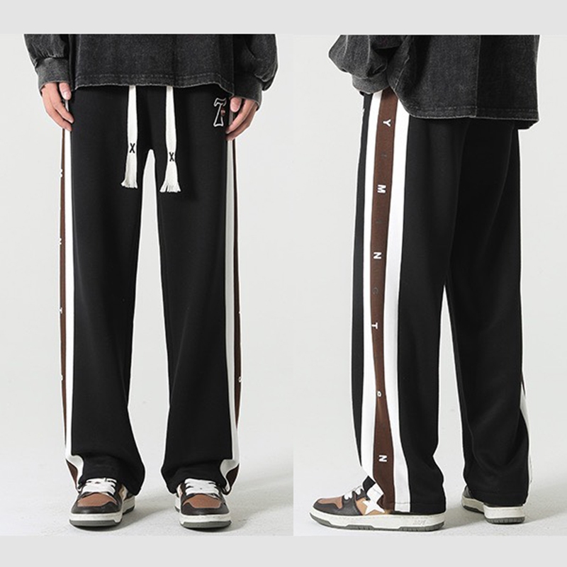 Quần Dài Nam Ống Suông Rộng Dây Rút Phối Kẻ Sọc In Chữ Hai Bên Thể Thao Thời Trang Zenkonu QUAN NAM 150V1
