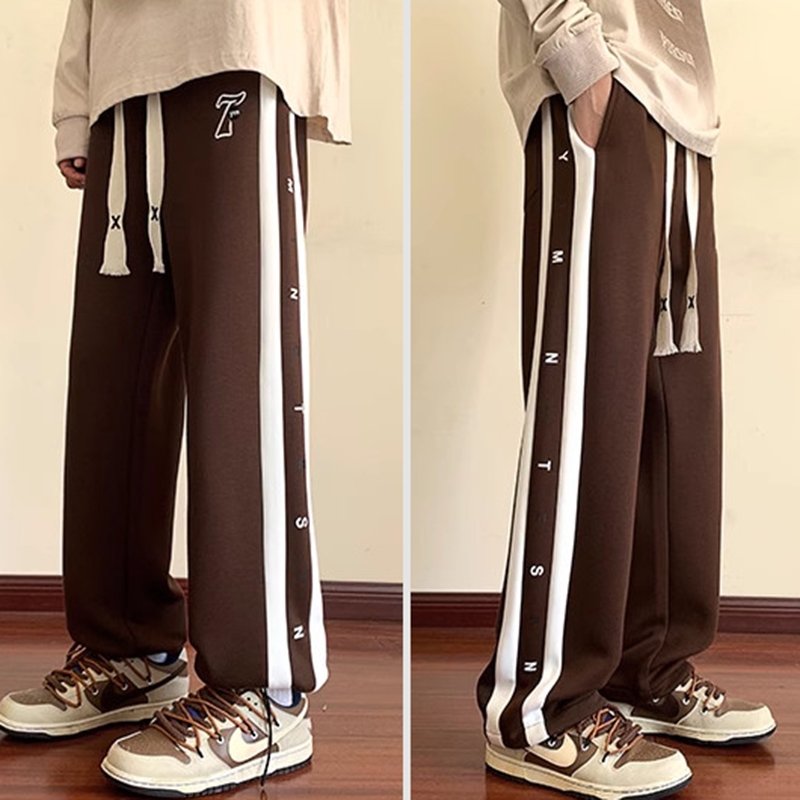 Quần Dài Nam Ống Suông Rộng Dây Rút Phối Kẻ Sọc In Chữ Hai Bên Thể Thao Thời Trang Zenkonu QUAN NAM 150