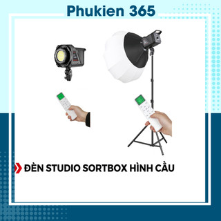 Bộ Đèn Studio Chụp Ảnh Softbox Hình Cầu - Quay Phim - Livestream chuyên nghiệp - Siêu Sáng - Chính Hãng Phukien 365