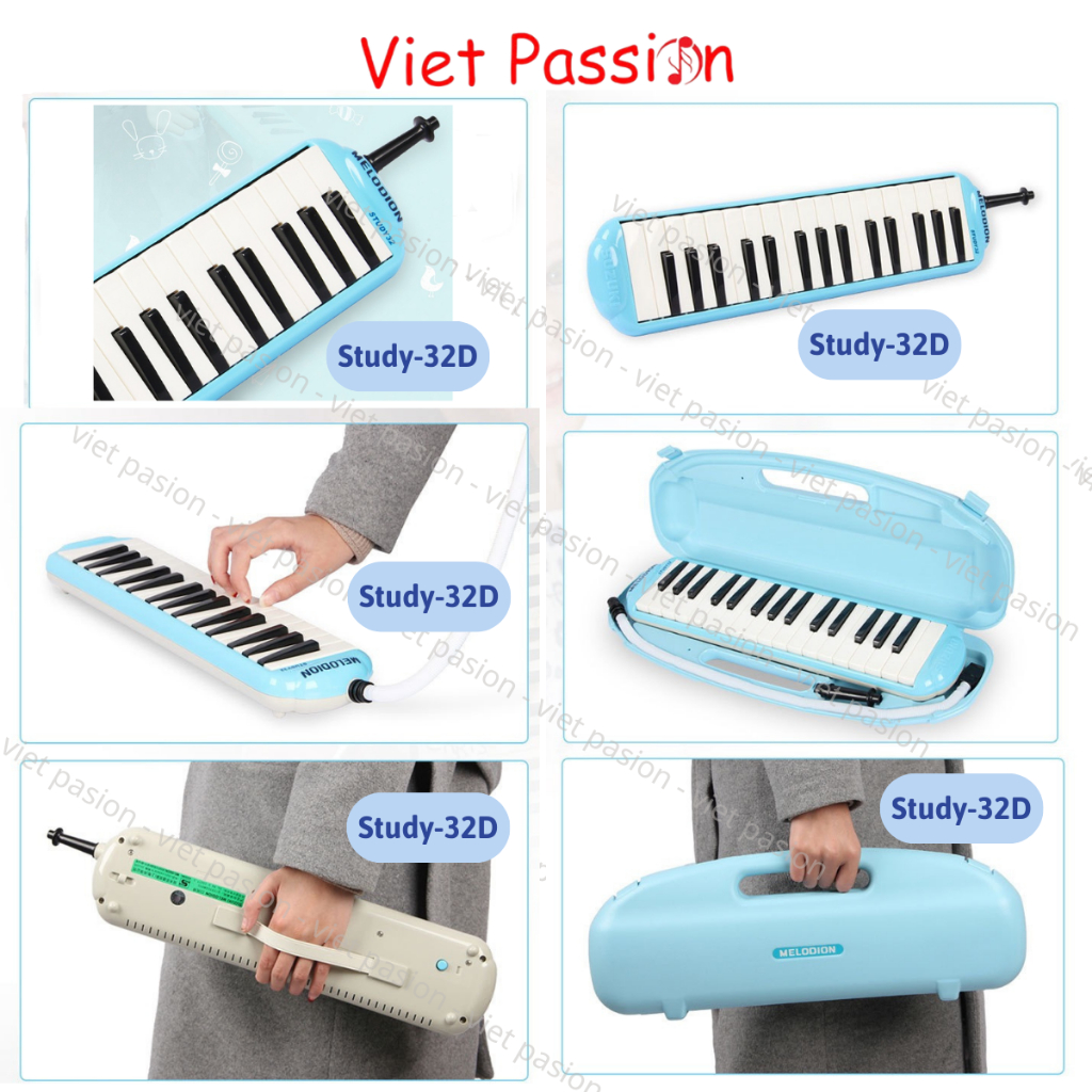 Kèn Phím Suzuki Melodion 32 phím Melodica 37 phím Pianica Hộp Nhựa Cứng Chính Hãng Viet Passion