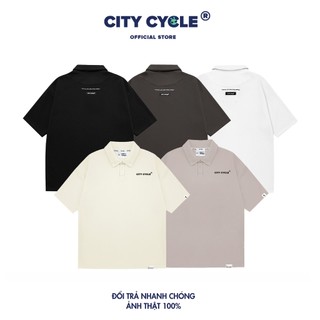 Áo Polo Local Brand Ngắn Tay Lazy City Cycle cotton form rộng nam nữ oversize unisex