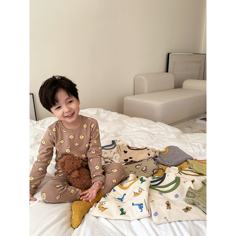 Bộ quần áo dài tay cho bé thu đông cho be AMBB KIDS Set quần áo cho bé Sukun