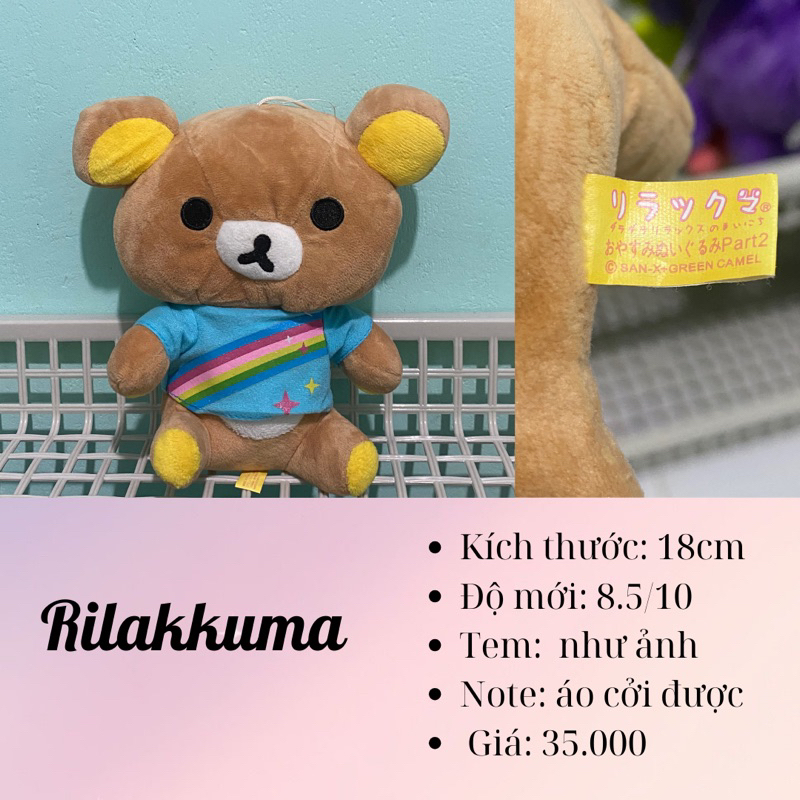 Gấu bông Xì Trum - Sóc Dale Chip - Rilakkuma 2hand, đọc kỹ phần mô tả