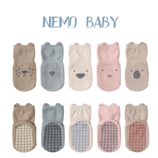 Set 5 đôi tất chống trượt APHI NEMO phong cách Hàn cho bé 0-3 tuổi