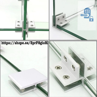 Pass kẹp gia cố kính không cần khoan lỗ bát kẹp nhôm