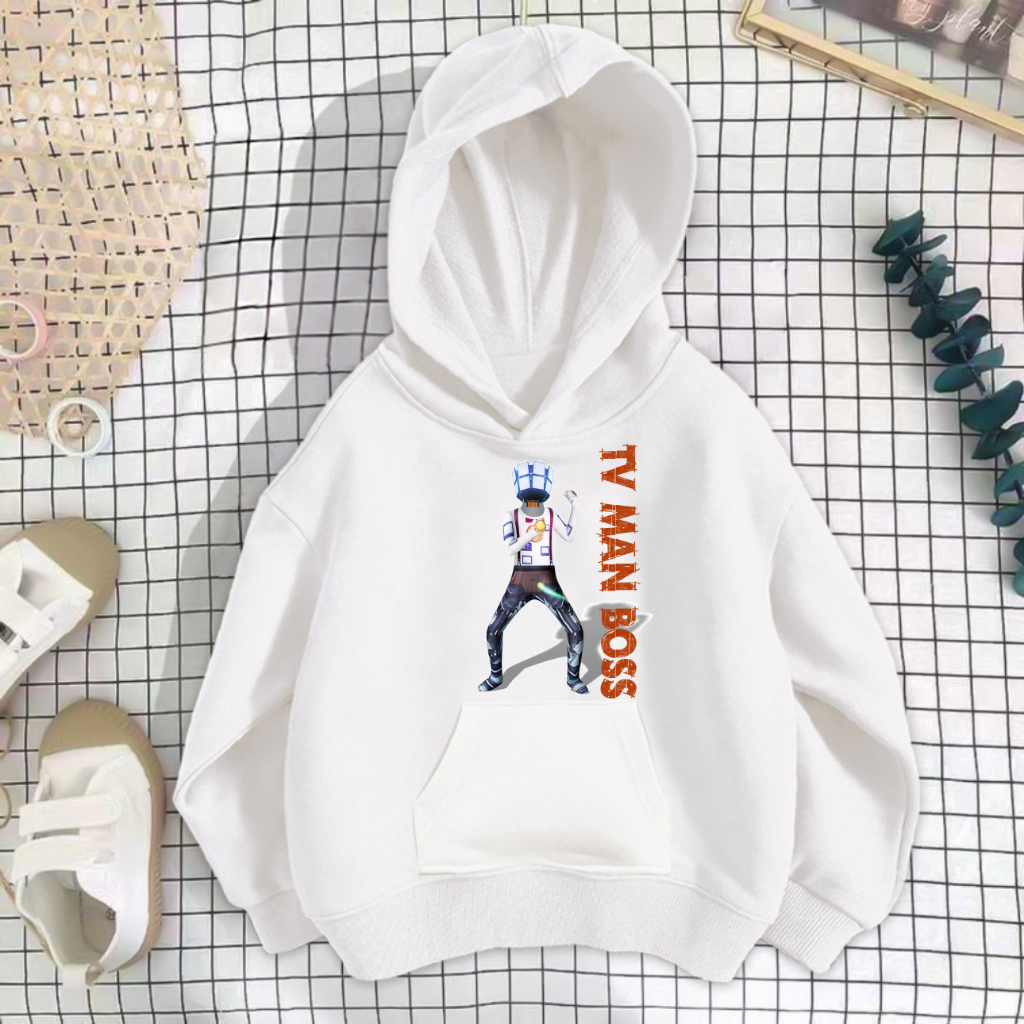Mẫu áo Khoác HUẾ - Áo Hoodie nỉ in hình Titan Speakerman TV man Skibidi Toilet cho bé