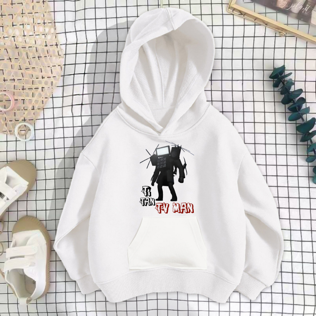 Mẫu áo Khoác HUẾ - Áo Hoodie nỉ in hình Titan Speakerman TV man Skibidi Toilet cho bé
