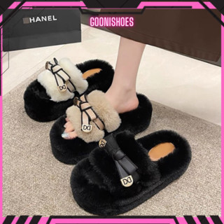 Dép lông đế cao, dép độn đế hách chiều cao thời trang mùa đông dành cho nữ