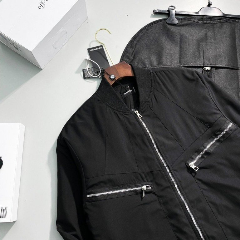 Áo Khoác Gió DSQ Nam Họa Tiết Thêu Khóa Chéo Đơn Giản Chất Liệu Gió Thời Trang Cao Cấp. Áo Gió Nam Khoá Zip Chéo Siu Đẹp