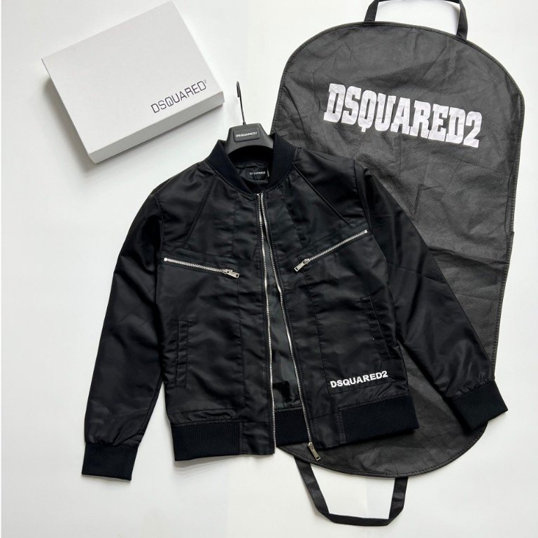 Áo Khoác Gió DSQ Nam Họa Tiết Thêu Khóa Chéo Đơn Giản Chất Liệu Gió Thời Trang Cao Cấp. Áo Gió Nam Khoá Zip Chéo Siu Đẹp