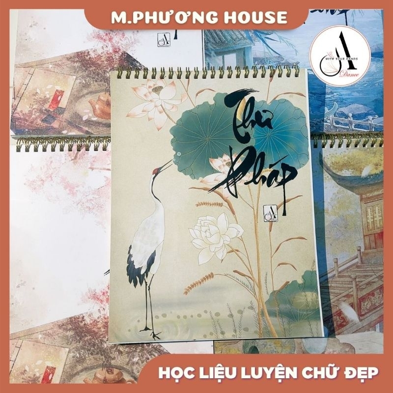 Sổ viết thư pháp/ Vintage - giấy dày 2 mặt 100 trang