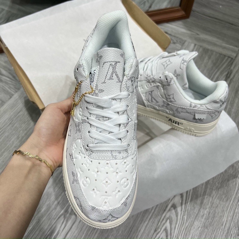Giày _AF1 LV Xám Nam Nữ,Giày_Nike Air Force 1 LV Hàng Đẹp Hót Trend Full Box Bill.