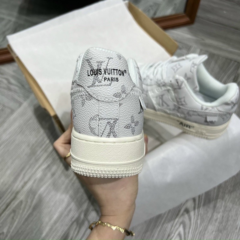 Giày _AF1 LV Xám Nam Nữ,Giày_Nike Air Force 1 LV Hàng Đẹp Hót Trend Full Box Bill.