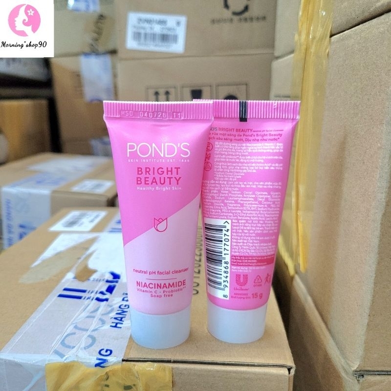 15g-Sữa Rửa Mặt Pond's Bright Beauty Dưỡng Trắng Sáng Da Mẫu Mới