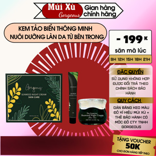 Kem tảo biển thông minh The Gorgeous Múi xù ,Trắng da ,cấp ẩm thúc đẩy quá trình tái tạo Collagen và Elastin - hộp 15g