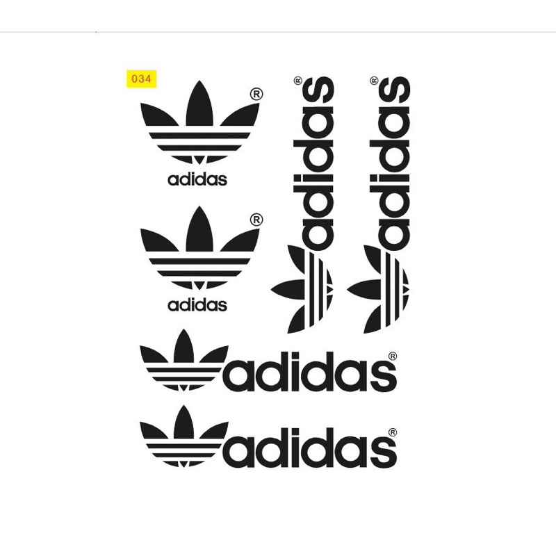 Tấm tem Adidas màu đen siêu bền,tem 4 lớp chống nước.