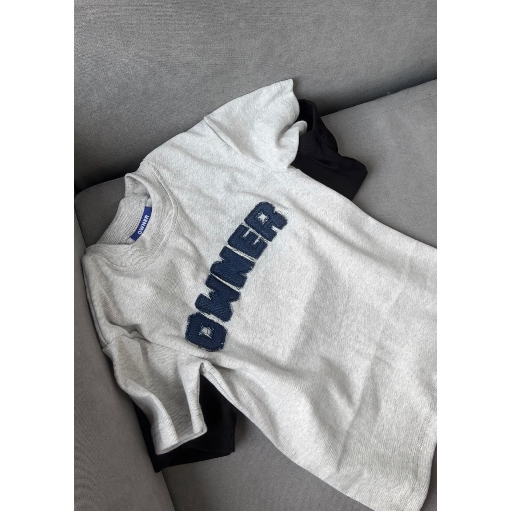 Áo Thun Nữ Local Brand DENIM BABY TEE Owner Ôm Body Thêu Xù