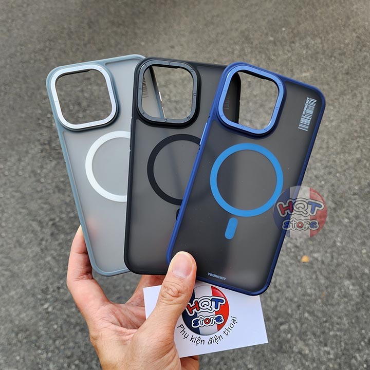 Ốp lưng nhám mờ Youngkit Rock Sand Skin Feel MS cho IP 15 Pro Max / 15 Pro chống vân tay chống bám bẩn