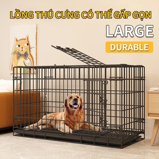 🐱Petorldog🐶 Hàng kho có sẵn Chuồng chó, chuồng mèo sơn tĩnh điện gấp gọn đủ kích thước S, M, L, XL tặng khay vệ sinh