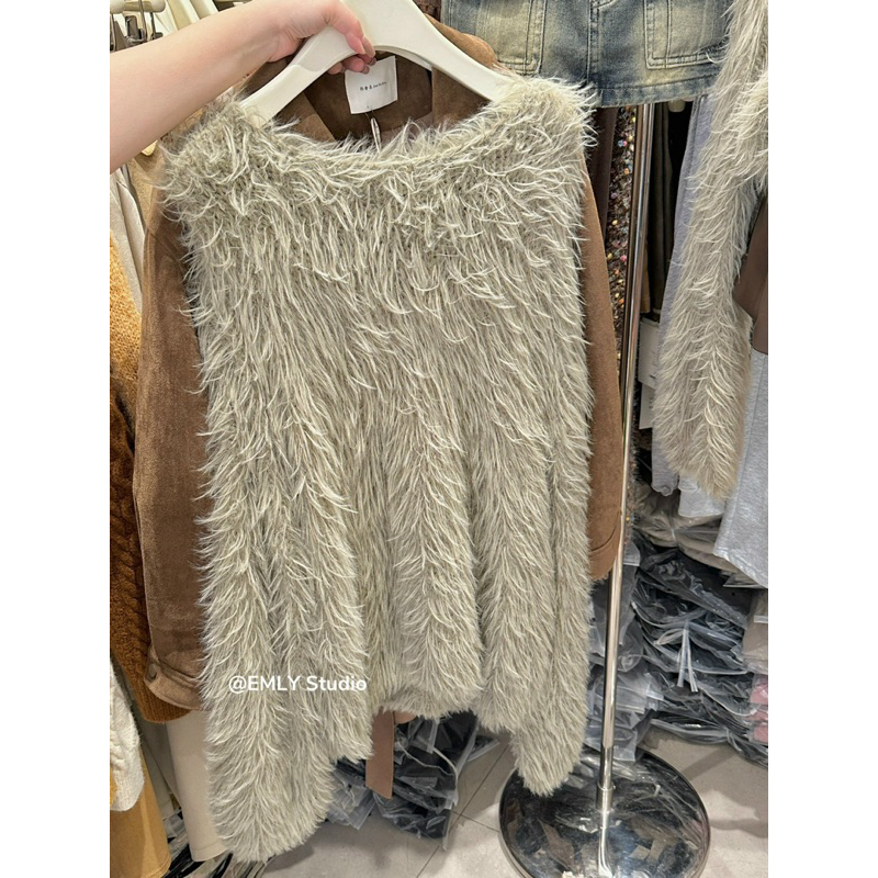 Áo Len Lông Thỏ Dài Tay Cao Cấp Phong Cách Hàn Quốc 🇰🇷