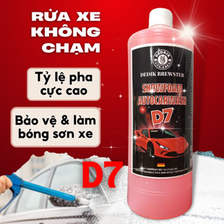Dung Dịch Rửa Xe Không Chạm D7 Nước Tẩy Rửa Xe Bọt Tuyết Car Wash Chăm Sóc Xe Máy Ô Tô - Dedrik Brewter Chai 1 lít
