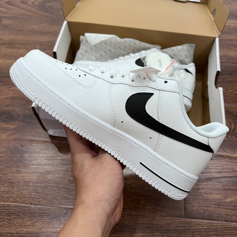 Giày Sneaker AF1Logo Trắng Đen - Chất Lượng Cao