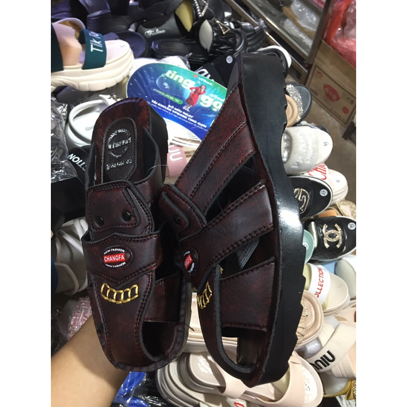 CHANGFA | Dép nam bít mũi đế cao 3.5cm