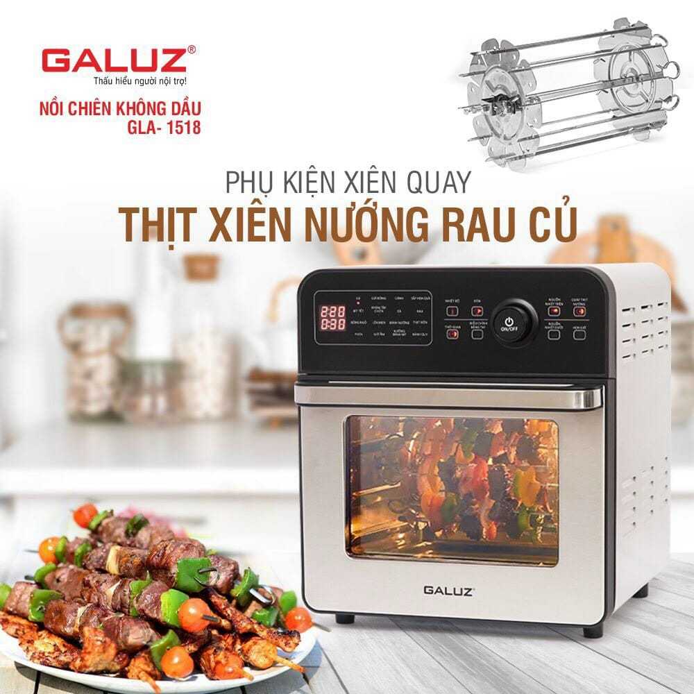 Nồi chiên không dầu Galuz GLA 1518 , dung tích 15L , 16 chức năng chiên nướng công suất 1800W