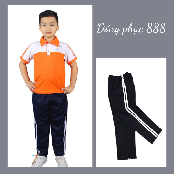 Quần thể dục 2 sọc đồng phục học sinh, Quần thể thao đồng phục học sinh tiểu học