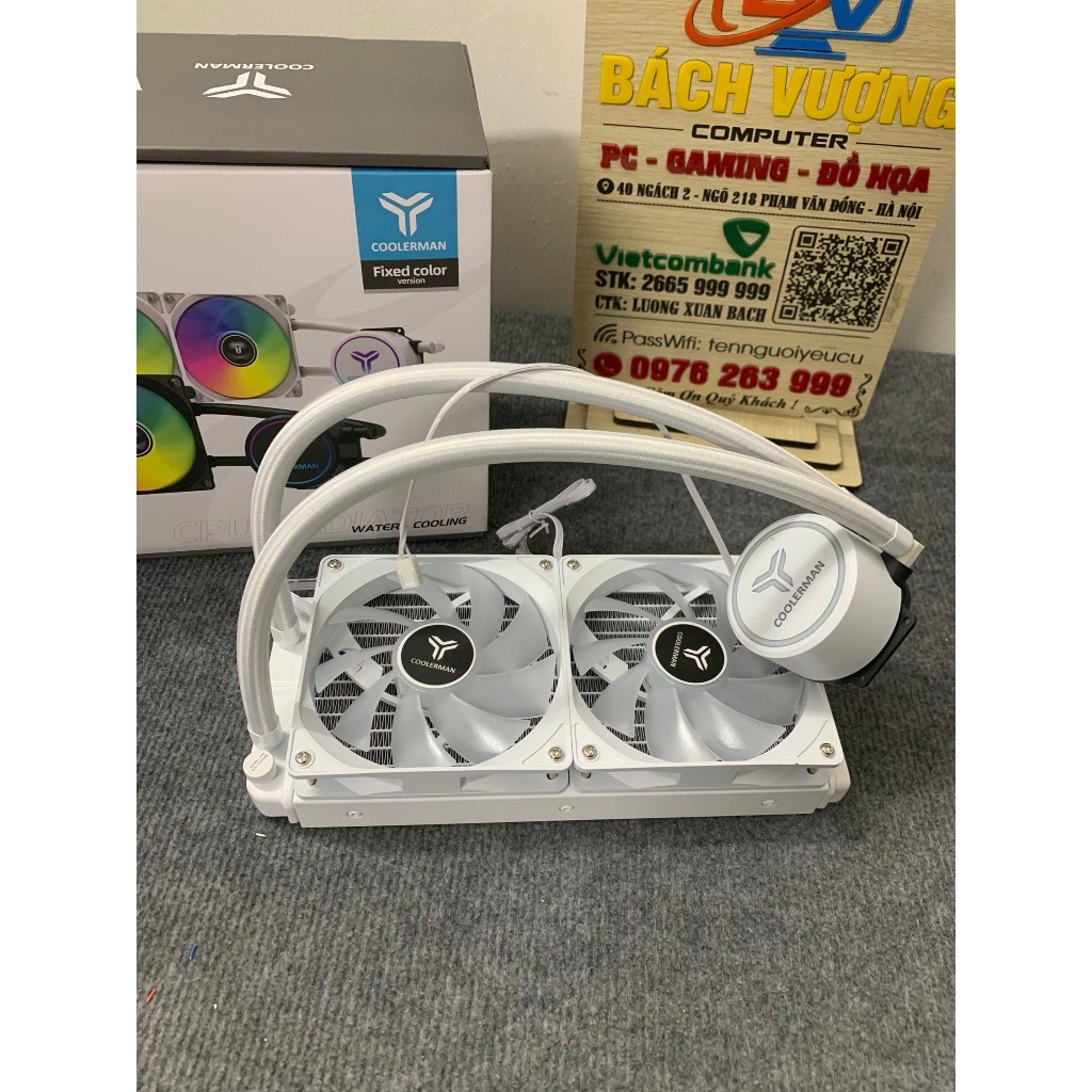 TẢN NƯỚC COOLERMAN V-240 WHITE NEW