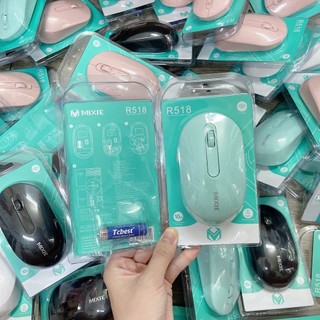 Chuột Không Dây Mixie R518 (hồng, xanh, trắng, đen)