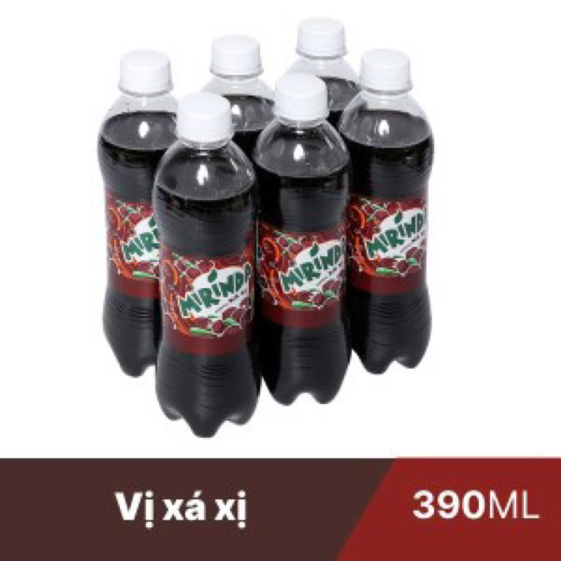 Thùng 24 chai nước ngọt có gas Mirinda xá xị 390ml